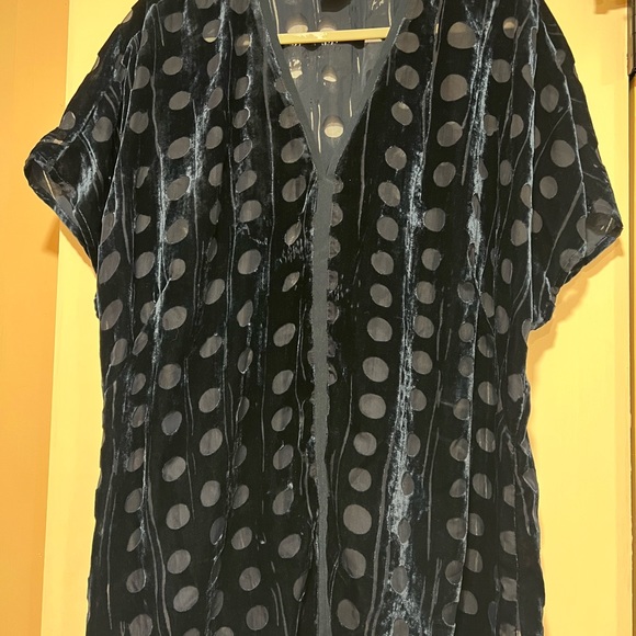 Cabi Spot On velvet burnout blouse EUC size XL - Picture 2 of 3